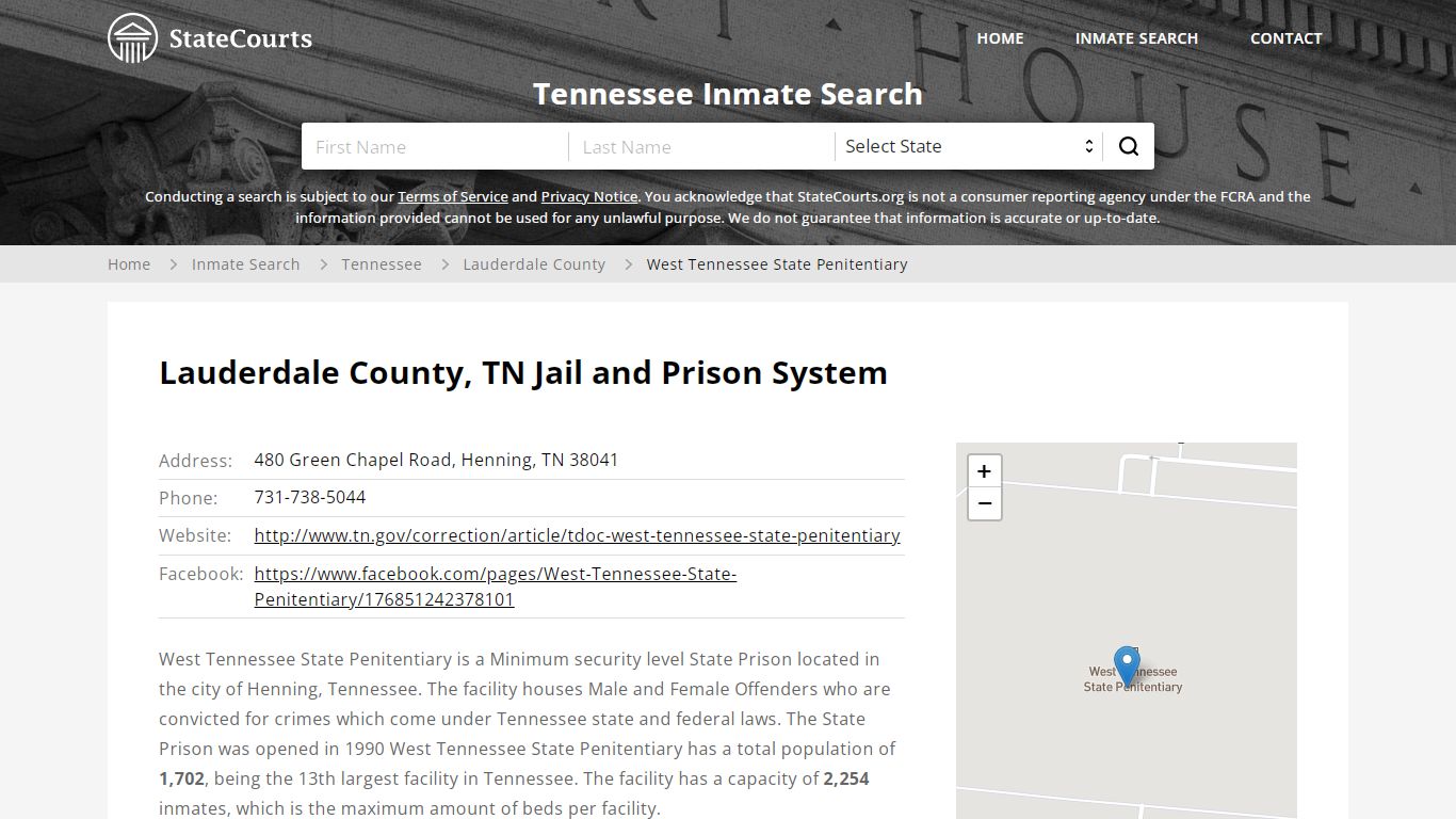 West Tennessee State Penitentiary Inmate Records Search ...